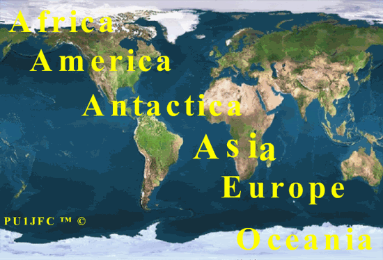 Continents,Africa,America,Antactica,Asia,Oceania,World,Jesus,PU1JFC,pu1jfc,Europe