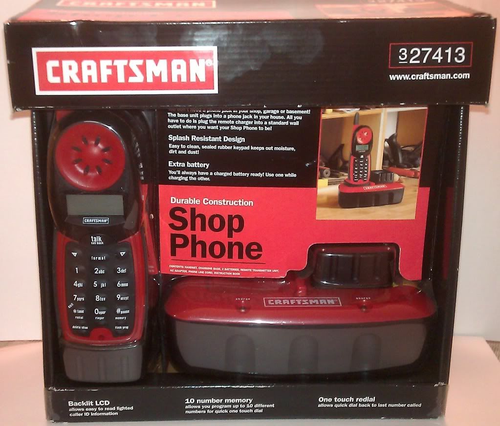 Craftsman 27413 900MHz Cordless Shop Phone Durable Construction Single