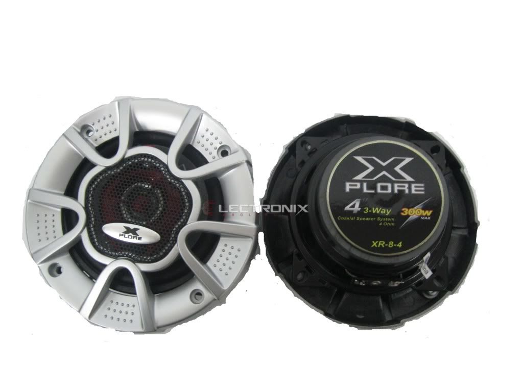 New XPLORE XR-8-4" 3 WAY COAXIAL SPEAKER SYSTEM 300W | eBay