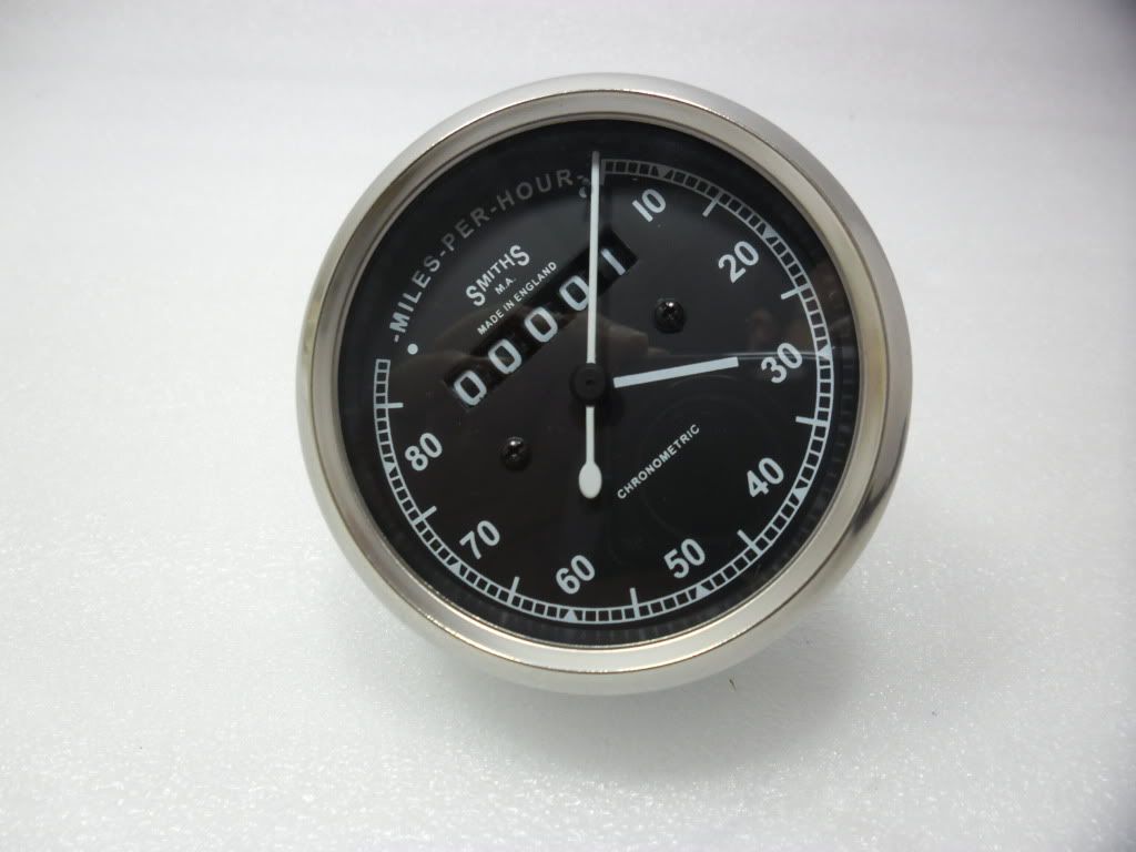 NEW REPLICA SMITH SPEEDOMETER 0 80M/HR ENFIELD BSA  