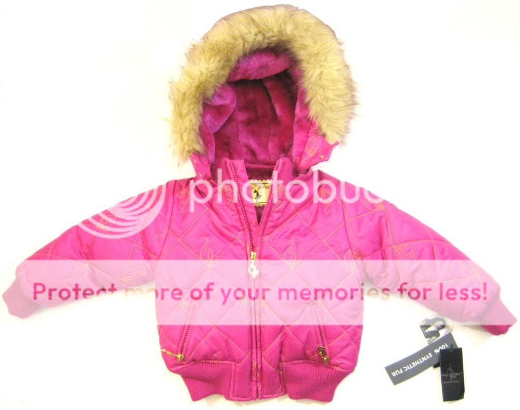 BABY PHAT GIRLS JACKET COAT PINK SIZE 4 NEW WITH TAGS  