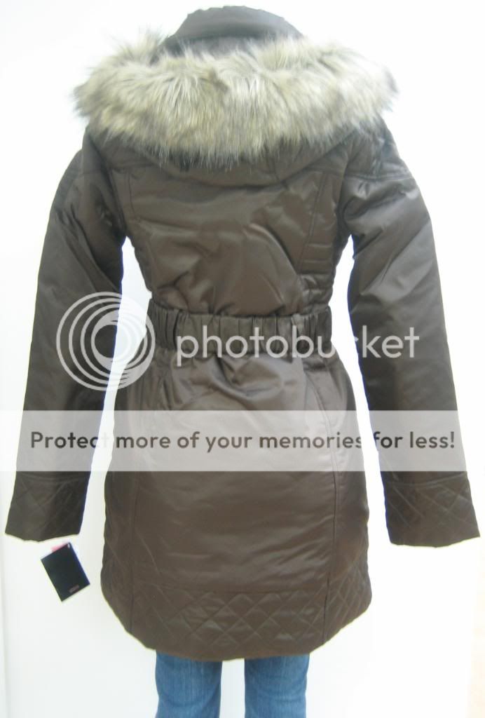 NEW BABY PHAT QUILTED COAT, JACKET, BROWN, SMALL, NWT, 1342BP  